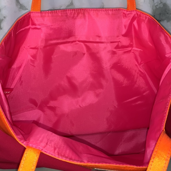 🎒 Clinique Large Pink / Orange Tote - Picture 5 of 10